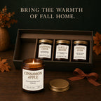 Fall and Winter Scented Candles, 4-Pack Soy Wax Gift Set, 28 oz Total