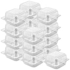 50 Count Clear Plastic Hinged Take Out Containers Clamshell Takeout Tray
