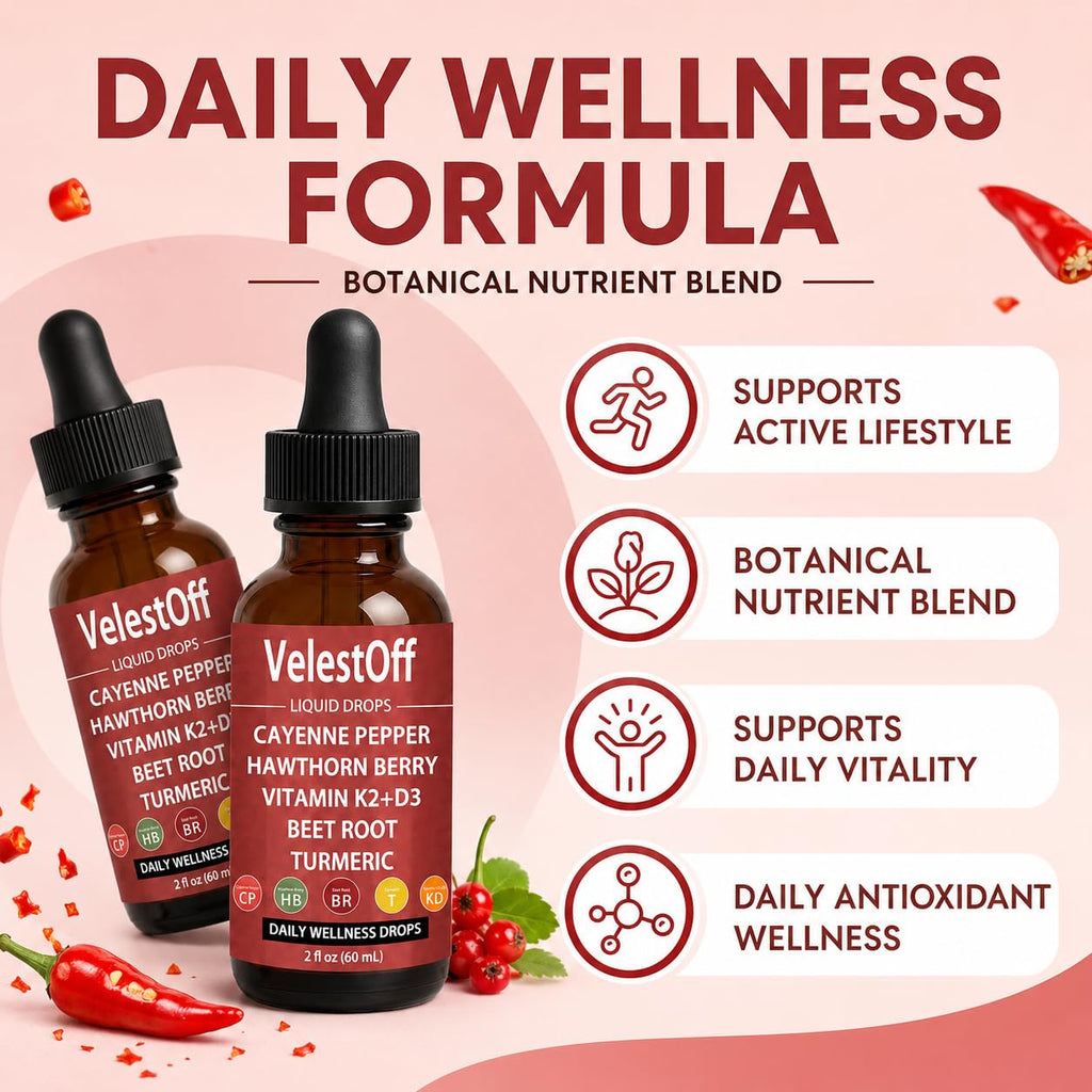 Nutralis Velestoff Cayenne Pepper Liquid Drops, Herbal & Vitamin Blend, 2 fl oz