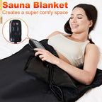 yamxun Infrared Sauna Blanket for Home: Portable Full Body Detox Wrap with Deep Heat Relaxation - Adjustable 86-176°F Far Infrared Therapy 20-60 Min Timer Waterproof Foldable Design 71 x 31.5 Inch