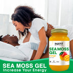 Sea Moss Gel Raw (12 Flavors) 24oz Wildсrafted Gold Sea Moss Gel from Saint Lucia | 92 Vitamins and Minerals | Pure Raw+Non-GMO | Vegan Superfood