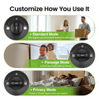 GHome Smart Fingerprint Door Lock, 3 in 1 Smart Fingerprint Door Knob with App Control & Key, Auto Lock, Biometric Thumbprint Door Locks for Bedroom, Garage, Home & Office