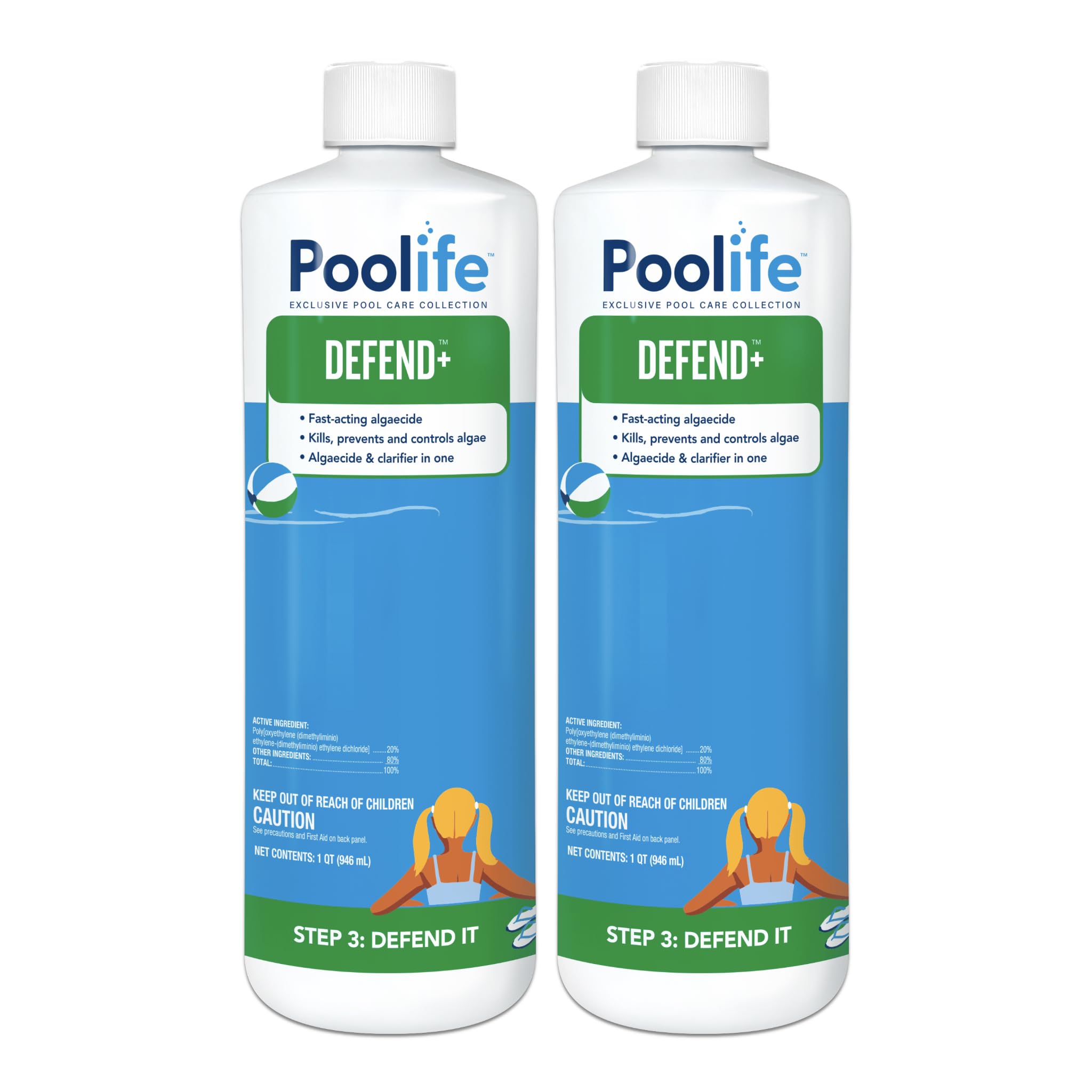 POOLIFE Defend+ (1 qt) (2 Pack)