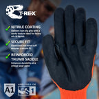 MAGID T-REX Flex Series Sandy Nitrile Coated Knit Impact Gloves, 24 Pairs, 8/Medium, TRX400