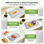 Titanium Cutting Board for Kitchen Set of 3(M+L+XL),One-Piece Design