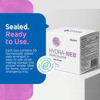 Hydra-Neb 0.9% Saline Solution for Nasal Irrigation & Moisturizing of The Airways - Sodium Chloride Nose Cleanse Adults and All Ages (125 ml)