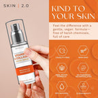 Skin 2.0 Vitamin C Serum with Collagen - Anti-Aging & Dark Spot Remover - Dermatologist Tested Korean Skincare for Brightening & Acne - Clean Beauty, Cruelty-Free, All Skin Types - 1.69oz (2-Pack)