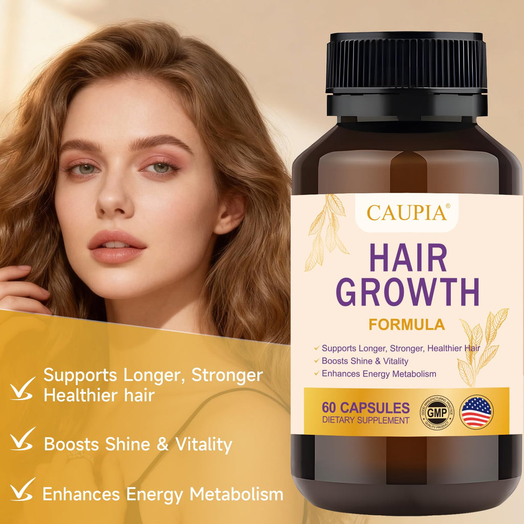 CAUPIA Hair Energy Supplement Capsules for Hair Growth - Hair & Scalp Support Supplement - 60 Capsule