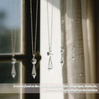 Premium Clear Crystal Glass Drops 2.4" -Multi Purpose Bluk Crystal Beads Hanging Prisms for Holiday Party/Home/Window Decoration/Chandelier Replacement Parts (M-100pcs)