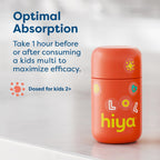 Hiya Iron+ Supplements for Kids - High Absorption Iron Supplement - Delicious Strawberry Flavor & Easy on Children's Stomach - No Added Sugar & Third Party Tested - 30 Day Refill Supply for Toddlers