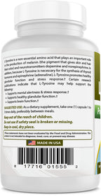 Best Naturals L-Tyrosine 500 mg 90 Capsules (90 Count (Pack of 3))