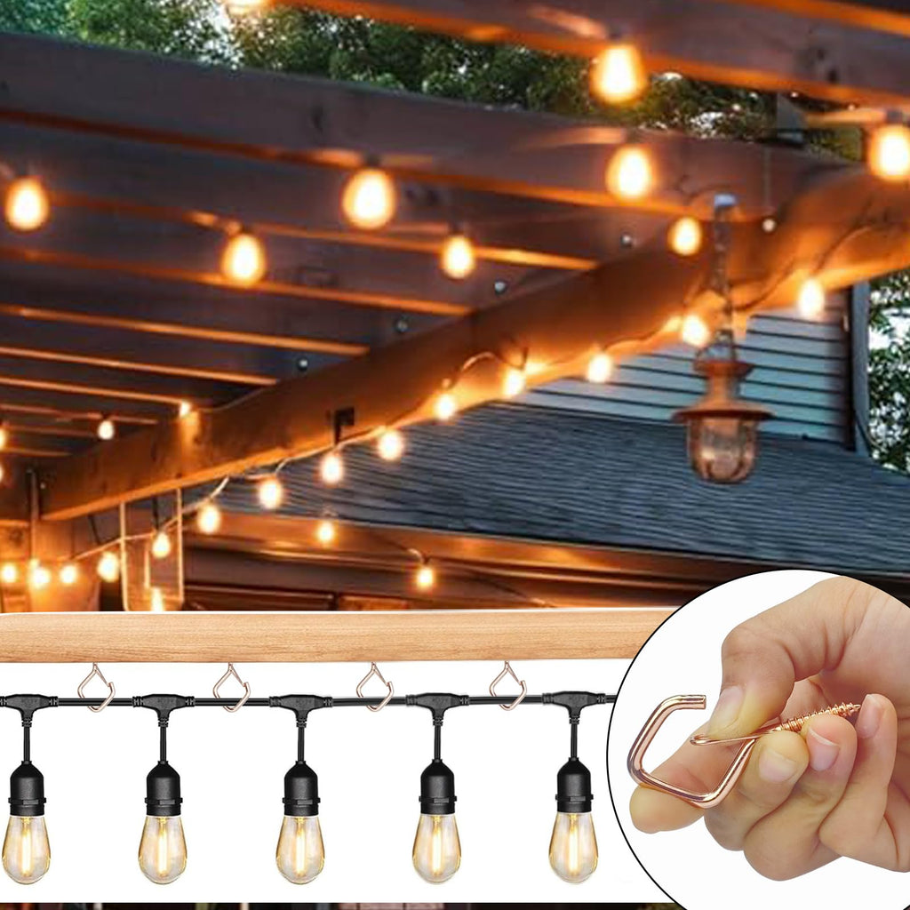 Viweolm 120 Pcs Rose Gold Eye Hooks Screw Heavy Duty,Ceiling Hooks for Hanging Plants,String Lights,Cup,Wind Chime,Bird Feeders. Plant Hanger Indoor&Outdoor