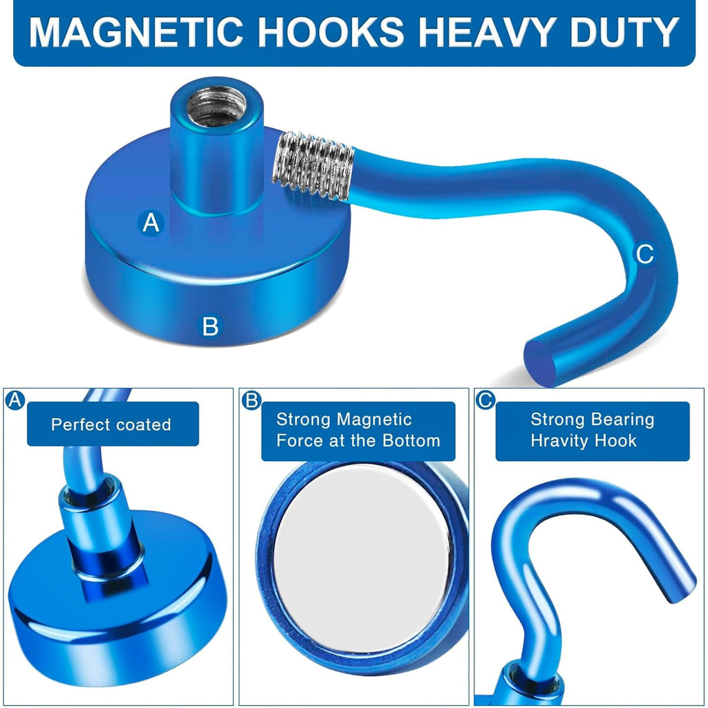 LOVIMAG Magnetic Hooks Magnet Hook for Cruise Cabins 85LBS Essentials 6P