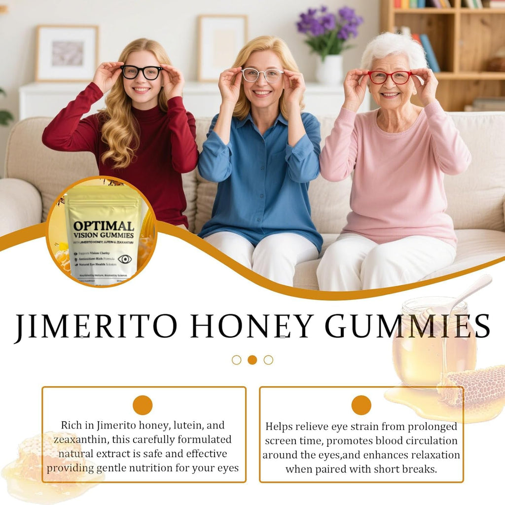 Yeloart Clear Vision Gummies Help Relieve Eye Fatigue，60count