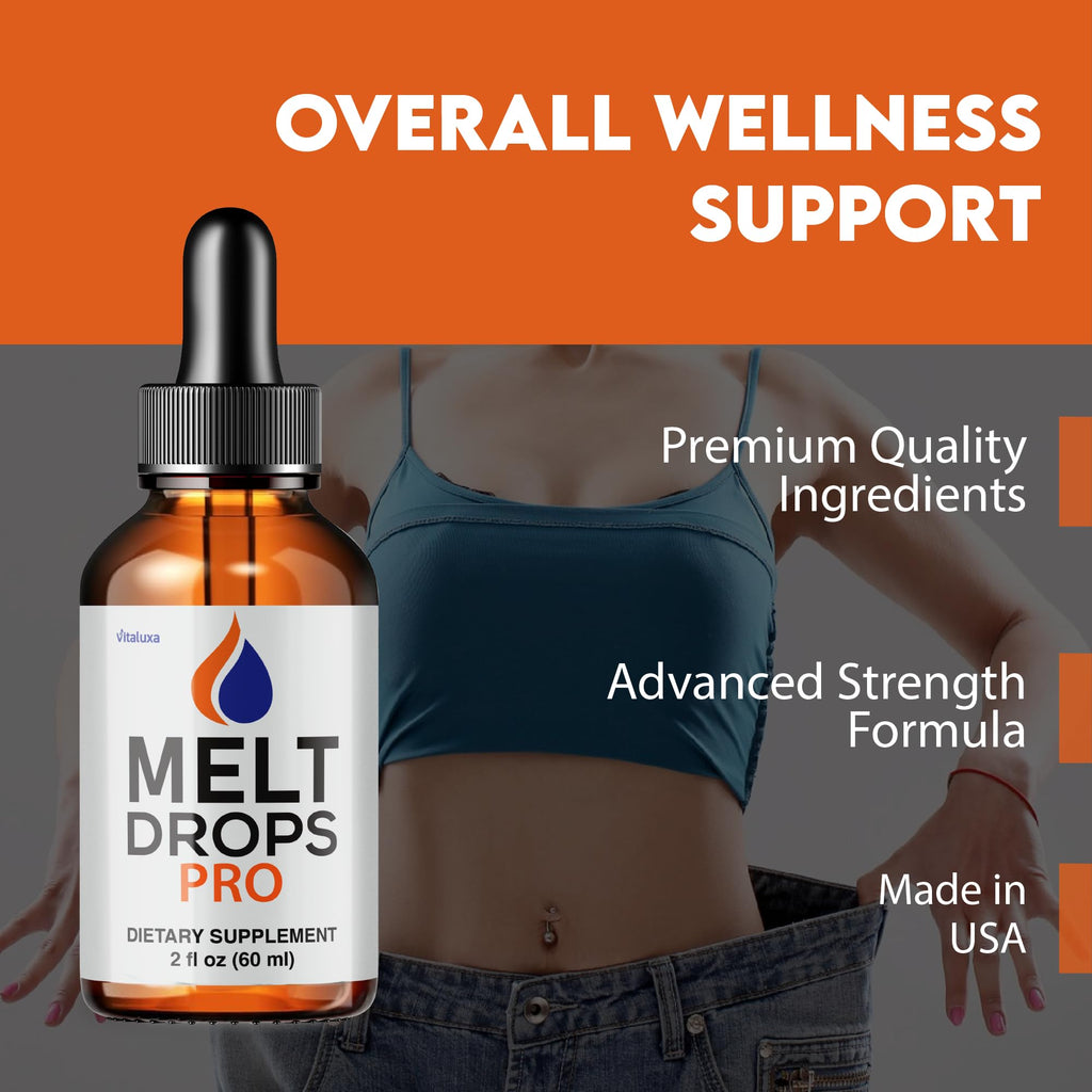 Melt Drops Pro, MeltDrops Pro Liquid Vitamin Supplement Advanced Maximum Strength Formula for Loss Support Management, Premium Natural Ingredients for Overall Health, Energy & Wellness Reviews (2oz)