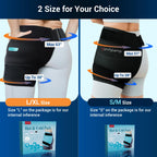 Comfytemp Hip Ice Pack Wrap for Sciatica Pain Relief, Hip Replacement After Surgery, Reusable Gel Ice Pack for Injuries, Hot Cold Compress Recovery Items Physical Therapy Men Women, Black (L/XL/2XL)