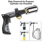 Sondiko Powerful Grill & Cooking Propane Torch L8010, Sous Vide, Welding Torch, Adjustable Wood Torch Burner for Searing Steak, BBQ, Campfire Starter(Black, Grey) Propane Tank Not Included