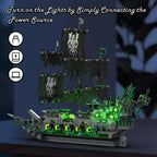JMBricklayer Flying Dutchman Pirate Ship Building Set for Adults with LED