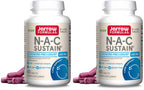 Jarrow Formulas N-A-C Sustain 600 mg, Dietary Supplement, NAC 600 mg, an Antioxidant Amino Acid Support for Liver Health, 60 Day Supply, 60 Tablets (Pack of 2)