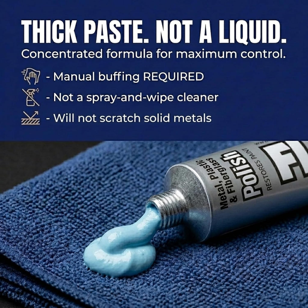 Flitz Metal Polish Paste - 1.76oz USA-Made Polish for Solid Chrome, Stainless Steel, & Aluminum - Non-Abrasive for Light Oxidation - Requires Manual Buffing - Not for Plated/Coated Surfaces (3 Pack)