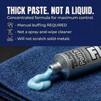 Flitz Metal Polish Paste - 1.76oz USA-Made Polish for Solid Chrome, Stainless Steel, & Aluminum - Non-Abrasive for Light Oxidation - Requires Manual Buffing - Not for Plated/Coated Surfaces (3 Pack)