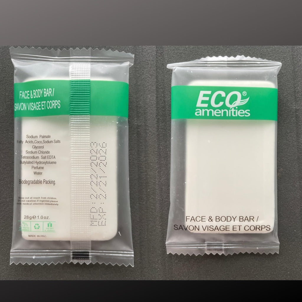 ECO amenities Bar Soap - Travel Essentials Bath Soap Bars - Hotel Amenity Bulk Set - Cruelty-Free & Individually Wrapped - 1 Oz Travel Pack