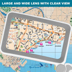 Rechargeable Magnifying Glass with Light for Reading, 5X Large Page Magnifier with LED Lighted for Seniors Low Vision, Folding Handheld Lightweight Rectangle Magnifier for Reading Book Small Print