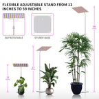 BESTVA 48W Grow Lights for Indoor Plants with Stand, Full Spectrum LED Plant Light for Indoor Plants,12-59 Inches Height Adjustable Growing Lamp with Auto On/Off Timer 4H/8H/12H, 4 Dimmable Brightness