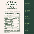 Nature's Bounty Calcium Magnesium & Zinc Caplets, Immune & Bone Health, Daily Supplement, 1000mg Calcium, 400mg Magnesium, 600 IU Vitamin D, Gluten Free, 100 Caplets