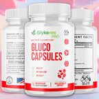 (3 Pack) Gluco Capsules, Official Glykonex Pro Gluco Pills with All Natural Ingredients, Maximum Strength Glykonix Supplement Vitamins Supporting Optimal Wellness and Health Naturally (180 Capsules)