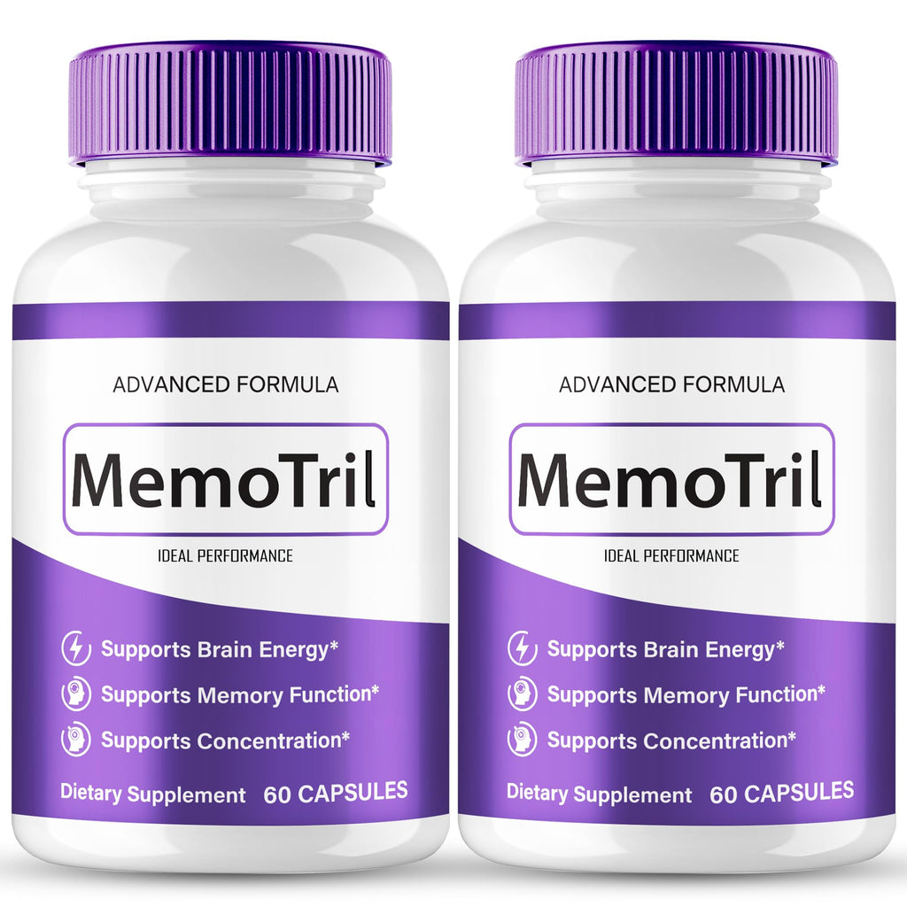 MemoTril Capsulas, Memo Tril Memory Capsules, Official Supplement for Brain Health Support - Maximum Strength, Advanced Formula Nootropic Pills, All Natural Memo Tril Capsules Reviews (2 Pack)