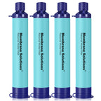 Membrane Solutions Personal Water Filter Straw S1 (Blue, 4 Pack)