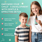 200mg Zeolite Detox for Kids & Adults, 20-in-1 Herbal Liquid with 300mg Chlorella, 200mg Milk Thistle, Cilantro, Vitamins & Probiotics Supports Speech, Cleanse, Immune & Gut Health, Berry Flavor, 60ML