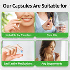CAPSLogist Empty Capsules 000 Separated, Vegan Pill Capsules Empty 1000 Count, Vegetable Clear Gel Pill Capsule for Fill Your Supplements
