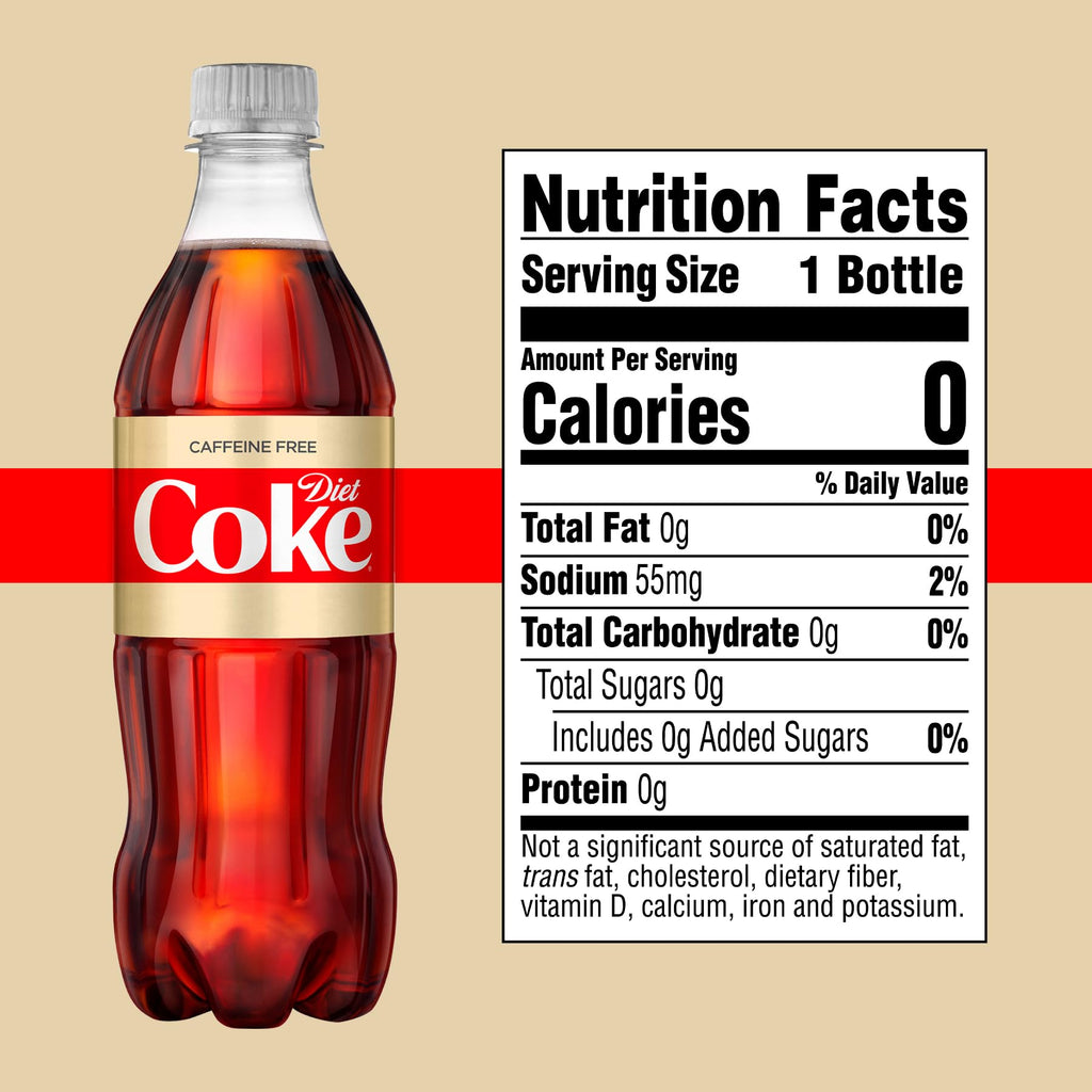 Diet Coke Caffeine Free Soda | 16.9 fl oz | 12 Pack | Soft Drink