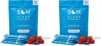 Som Sleep, Calm Sleep Nighttime Powder Drink Mix, Melatonin 3mg, Magnesium, Vitamin B6, L-Theanine & GABA – Vegan, Zero Sugar – Berry, 20-Pack