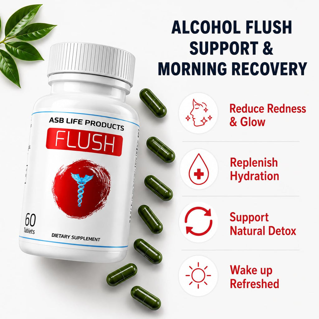 Flush Asian Glow Relief Alcohol Support Red Face Supplements Clinically formulated Fast Absorption