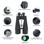 30-260X80 High Power Binoculars for Adults, Outdoor Long Range Binoculars for Birdwatching Hunting Stargazing Travel with Tripod Adapter and Carrying Case (Black, 30-260X80)
