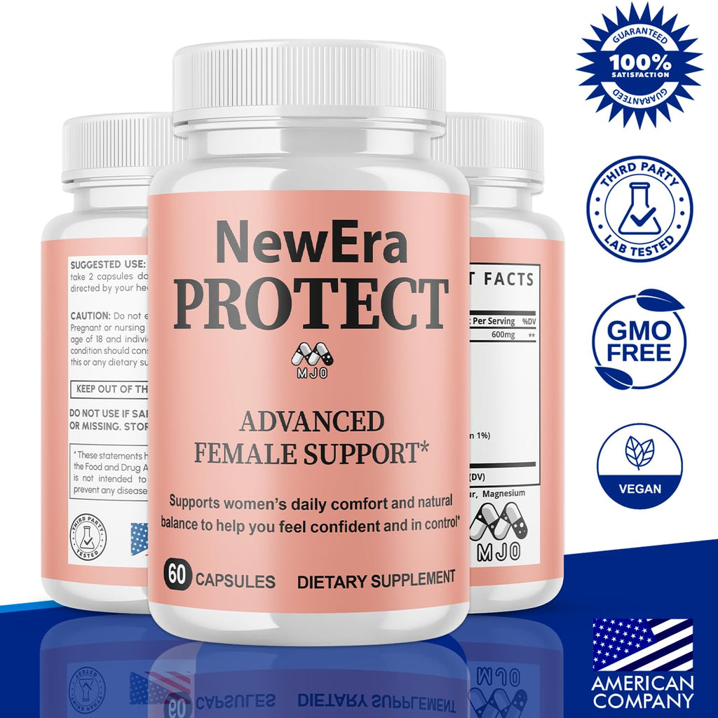 (2 Pack) New Era Protect Capsules, Official Newera Protect Pills for Women with All Natural Ingredients, Advanced New EraProtect Womens Health & Wellness Support Vitamin Supplement (120 Capsules)