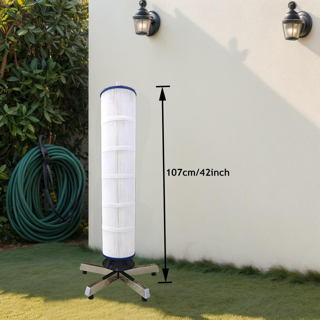 Cleaning Tool for Swimming and Spa Filter, Stainless Claw Steel Pool Filter Cleaner Stand, Spinning Clean for 3, 4, 6 in Pool Cartridges