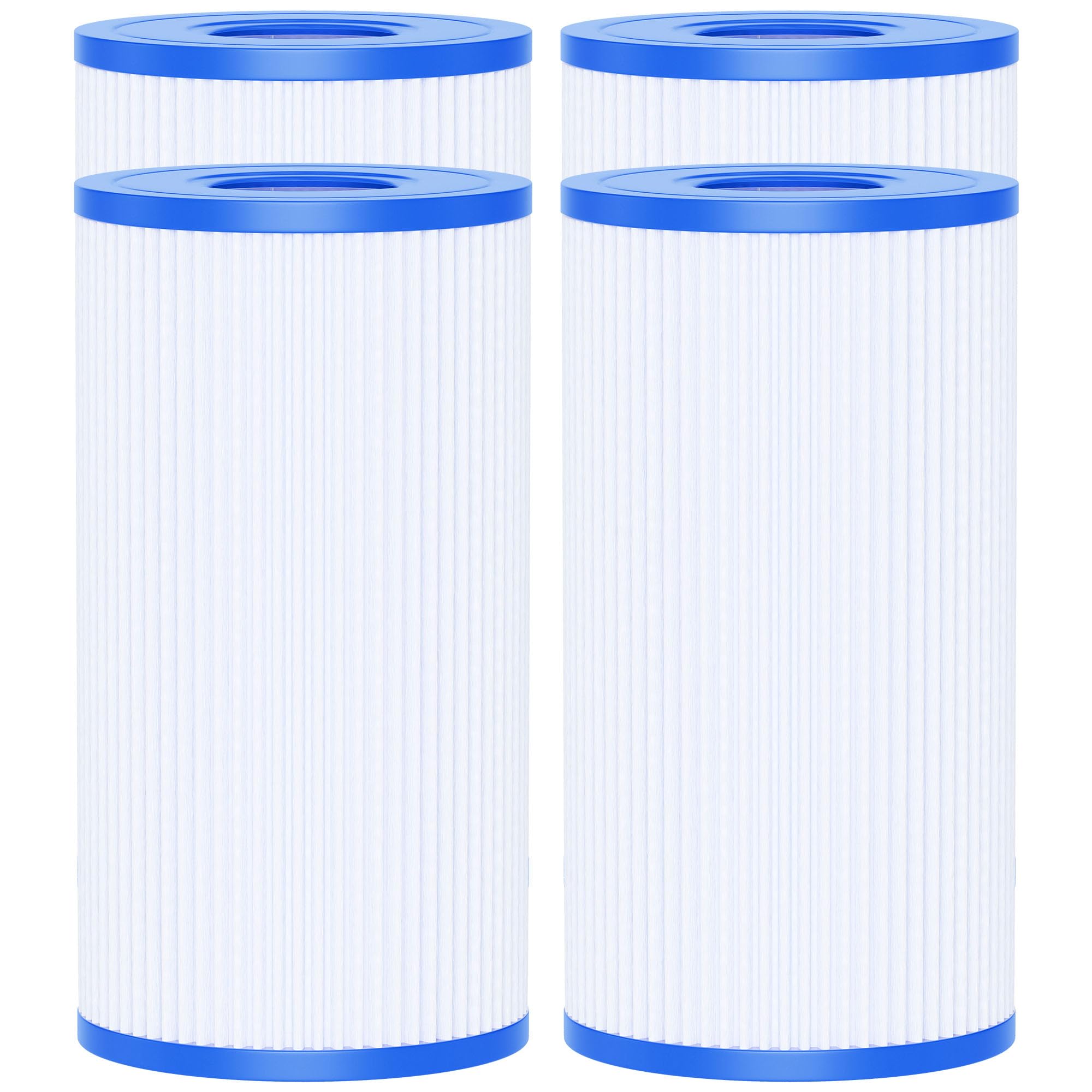 AQUALTRA Pool Filters Type A or C Compatible with 29000E/59900E, Easy Set Pool Filters, 8" x 4 1/4" Above Ground Pool Filters 4 Pack