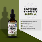 Greska's C60 in Organic Olive Oil - 45 Day Supply - Solvent-Free Carbon 60 Antioxidant Formula for Cellular Support, Vitality, Focus & Overall Wellness (1oz)