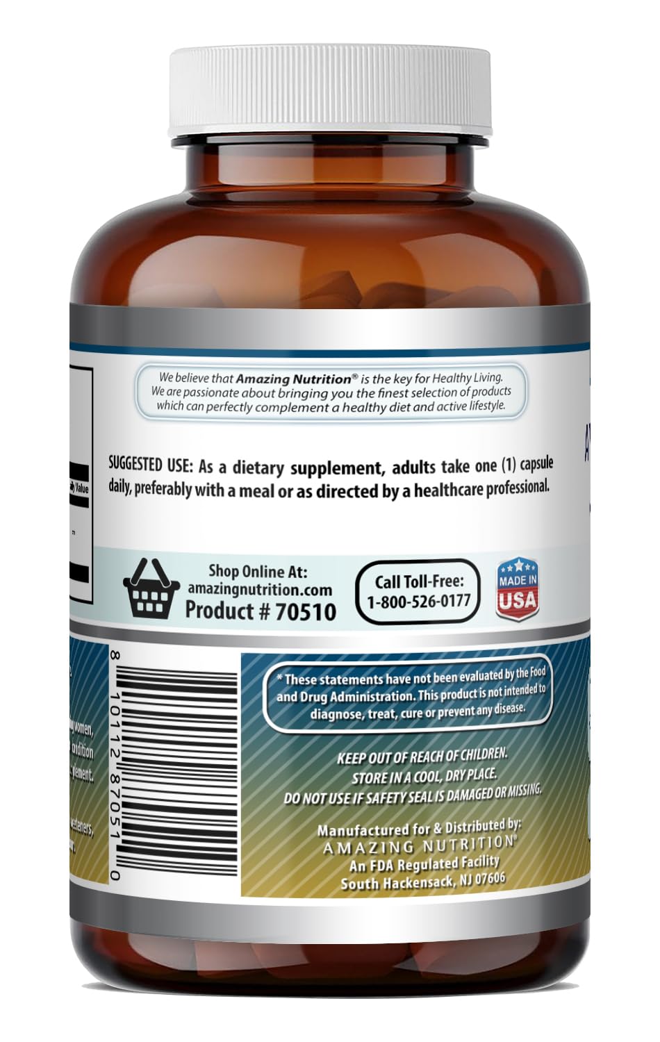 Amazing Formulas Taurine 1000 Mg | Capsules Supplement | Non-GMO | Gluten-Free | Made in USA (400 Capsules)