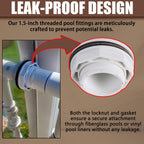 TonGass (2-Pack) 1 1/2" Above Ground Pool Inlet Return Fitting with Locknut Gasket Famale Inlet Pipe (FIP) Thread Exact Replacement for Hayward SP1023 Swimming Pool Replacement Inlets Return Fitting