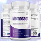(3 Pack) Memocept Capsules, Official Memocept Pills with All Natural Ingredients, Advanced Vitamin Supplement Pills Supporting Health & Wellness, Max Strength Formula Crafted in the USA (180 Capsules)