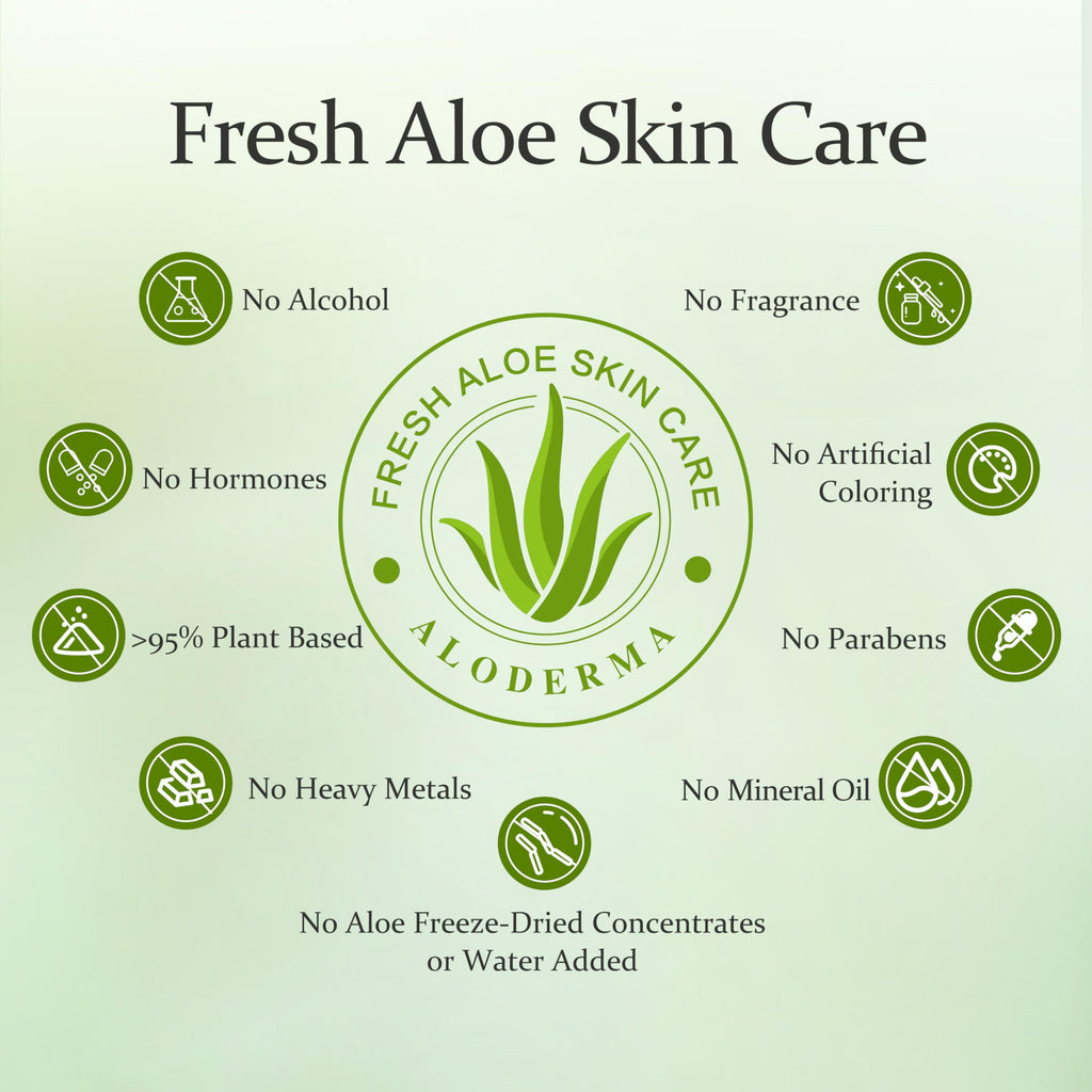 Aloderma Aloe Vera Gel Made within 12 Hours of Harvest with 96% Pure Organic Aloe Vera for Skin, Scalp, & Hair, Soothing Aloe Face Moisturizer, Multipurpose, Hydrating Aloe Gel, 7oz, 3-Pack