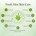 Aloderma 99% Organic Pure Aloe Vera Gel Made within 12 Hours of Harvest, 17.6oz Value Pump, Lightweight Non-Sticky Aloe Vera Gel for Sunburn Relief, Natural, Soothing Aloe Vera for Face & Hair