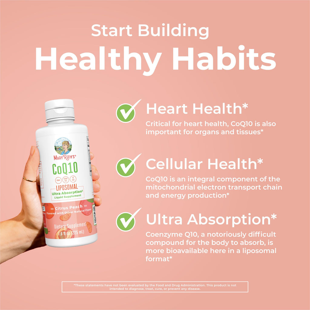 MaryRuth Organics Liquid Vitamin | Coenzyme Q10 Heart Health for Mitochondrial Support and Immune System | Vegan Non-GMO | 7.6 Fl Oz | 45 Servings