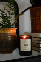 Leoben Company | Masculine Aromas | Small Batch | Soy Wax | 40 Hours | Scented Black Candles with Natural Essential Oils | Vegan (Cigar Lounge)