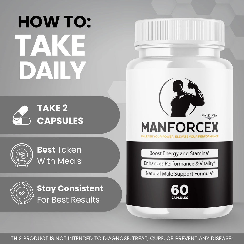 Valdivia (5 Pack) Man Force X Capsules - Official ManForceX Supplement, Premium Formula, Natural Vitamins for Health & Wellness - 300 Capsules for 5 Months
